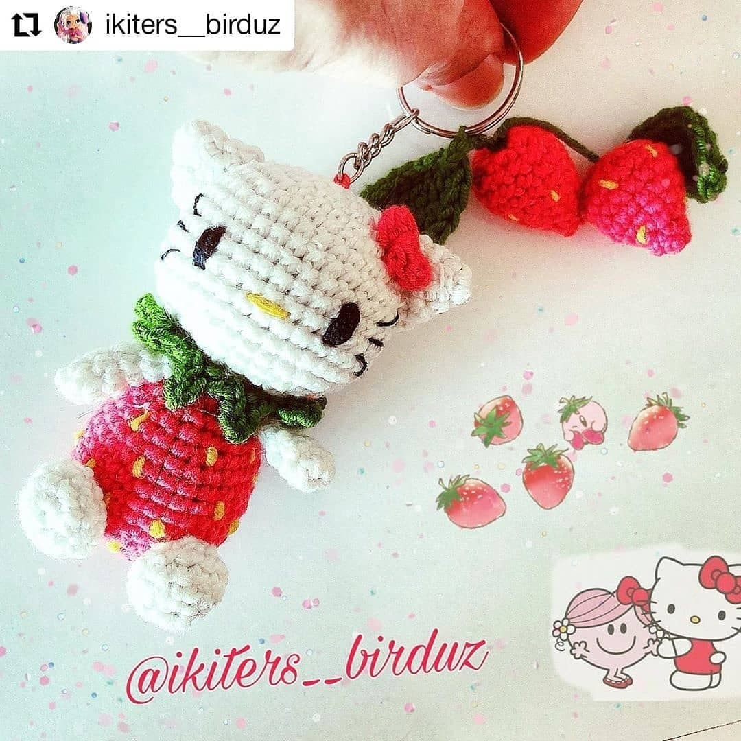 TARİF: Çilekli Hello Kitty Anahtarlık Yapımı