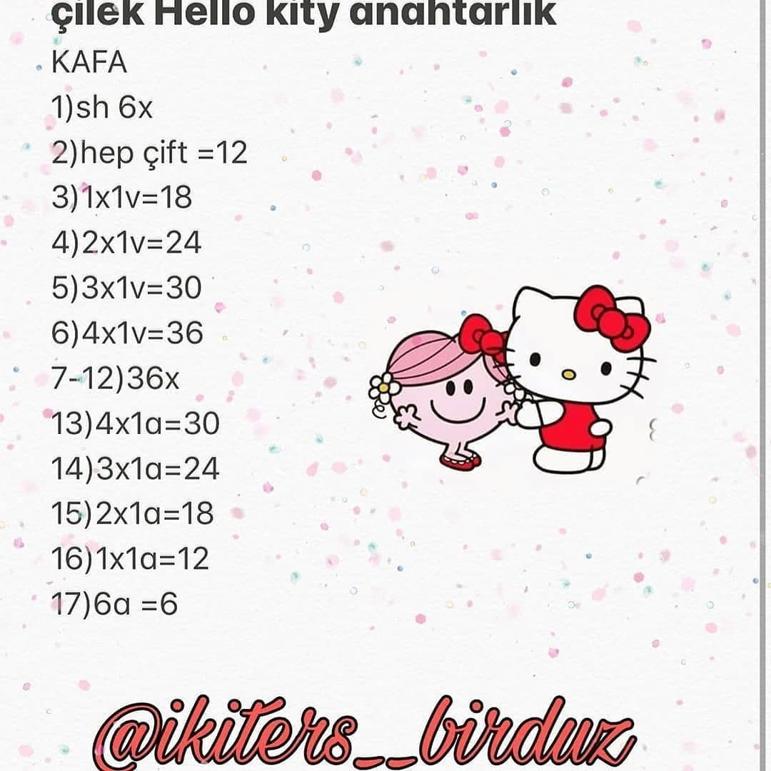 TARİF: Çilekli Hello Kitty Anahtarlık Yapımı