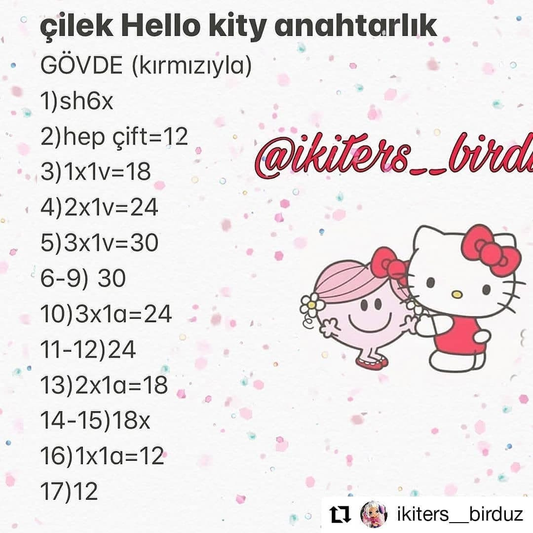 TARİF: Çilekli Hello Kitty Anahtarlık Yapımı