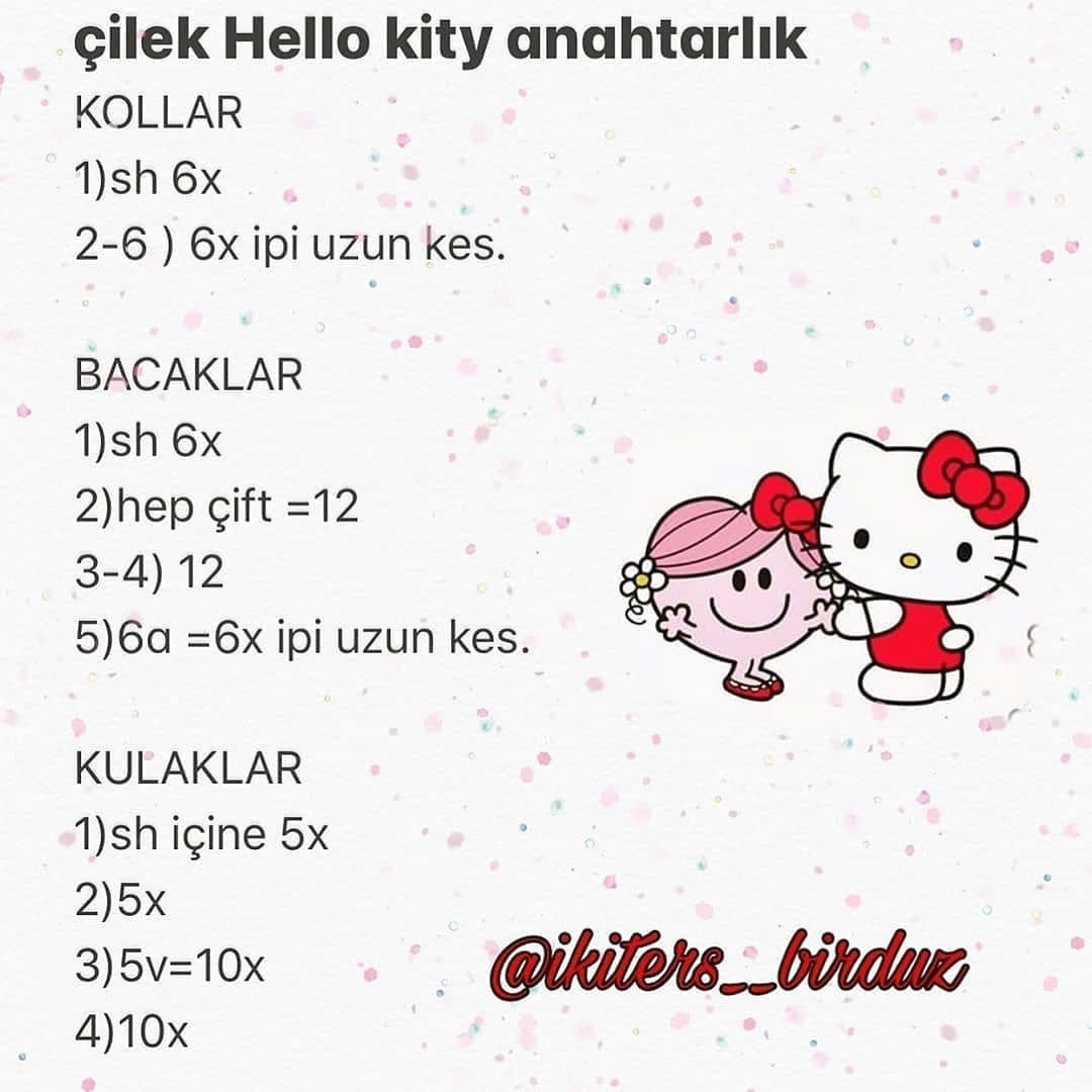 TARİF: Çilekli Hello Kitty Anahtarlık Yapımı