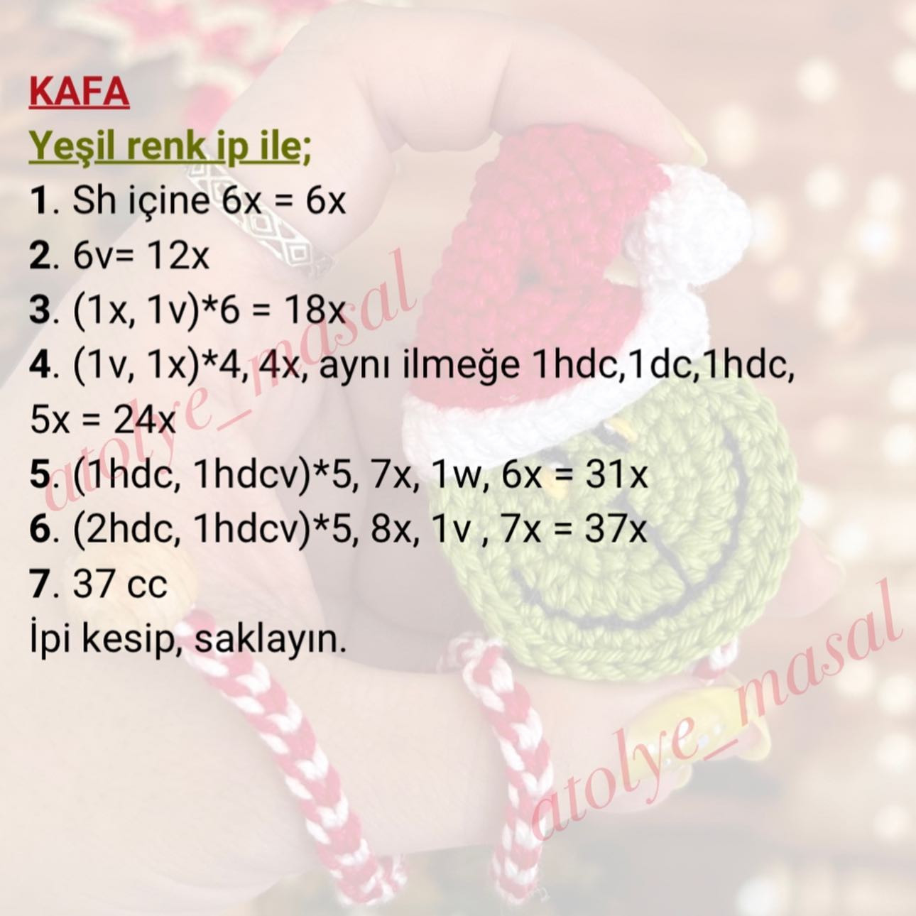 TARİF: GRİNCH KİTAP AYRACI ÖRNEĞİ
