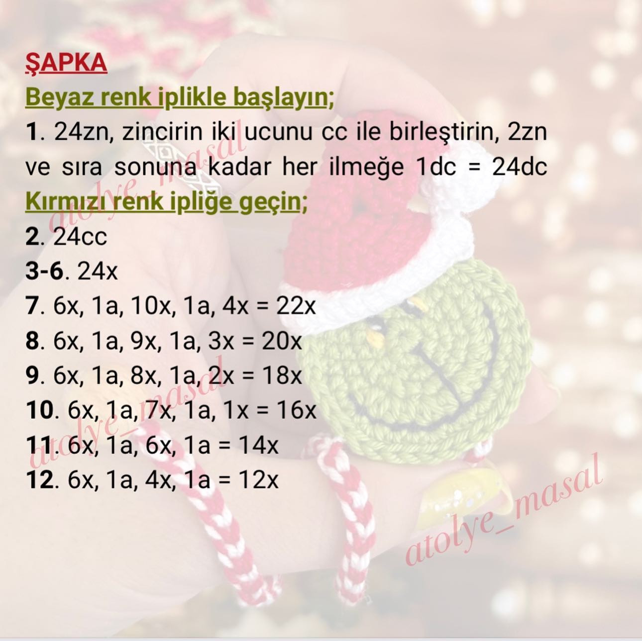 TARİF: GRİNCH KİTAP AYRACI ÖRNEĞİ