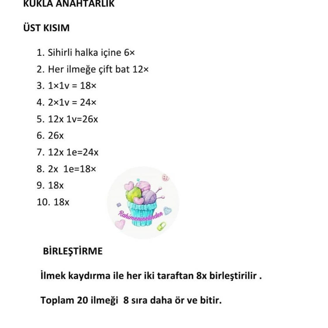 TARİF: Sevimli Canavar Anahtarlık Tığ İşi Şeması