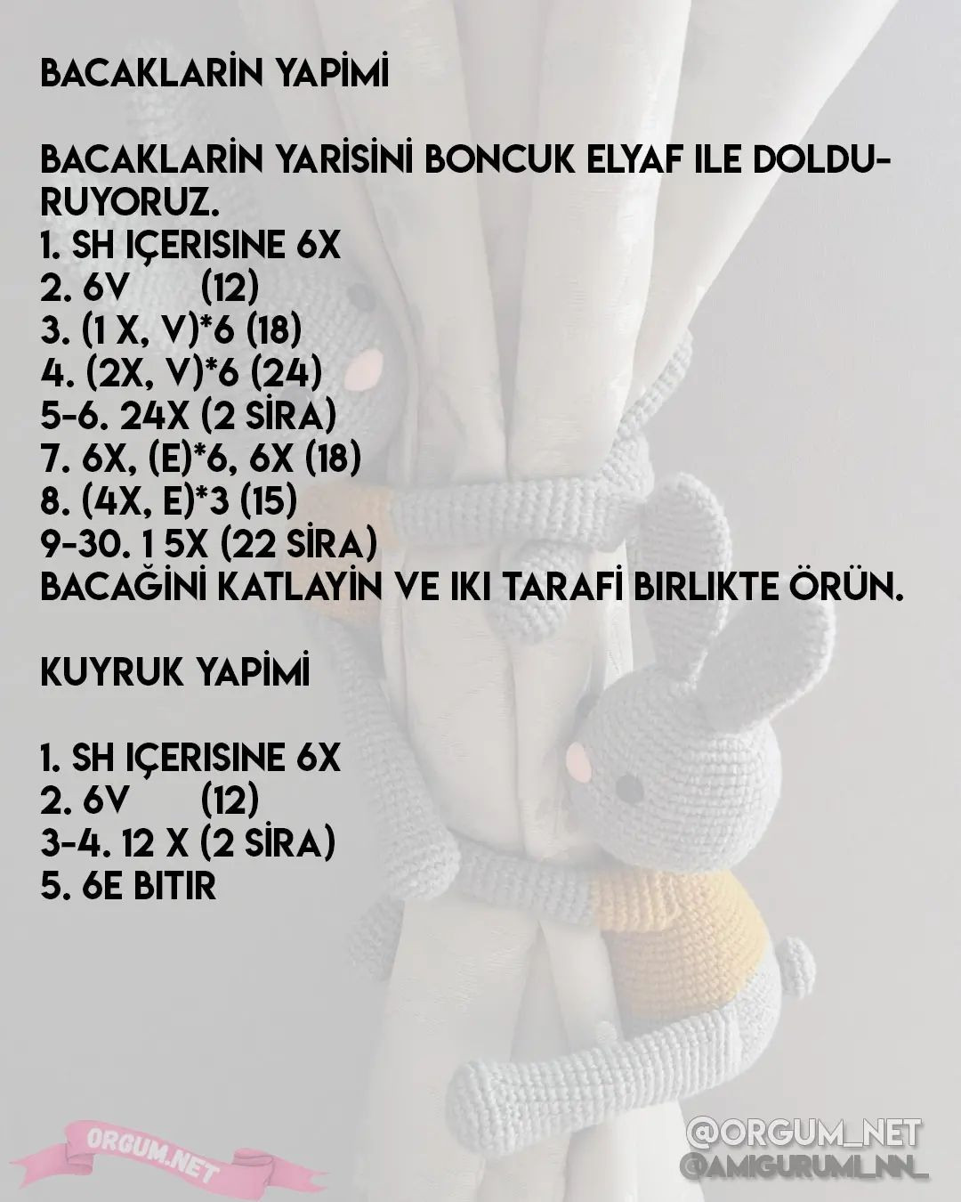 Tasarım Şeması: Perdeyi Tutan Sevimli Tavşanlar