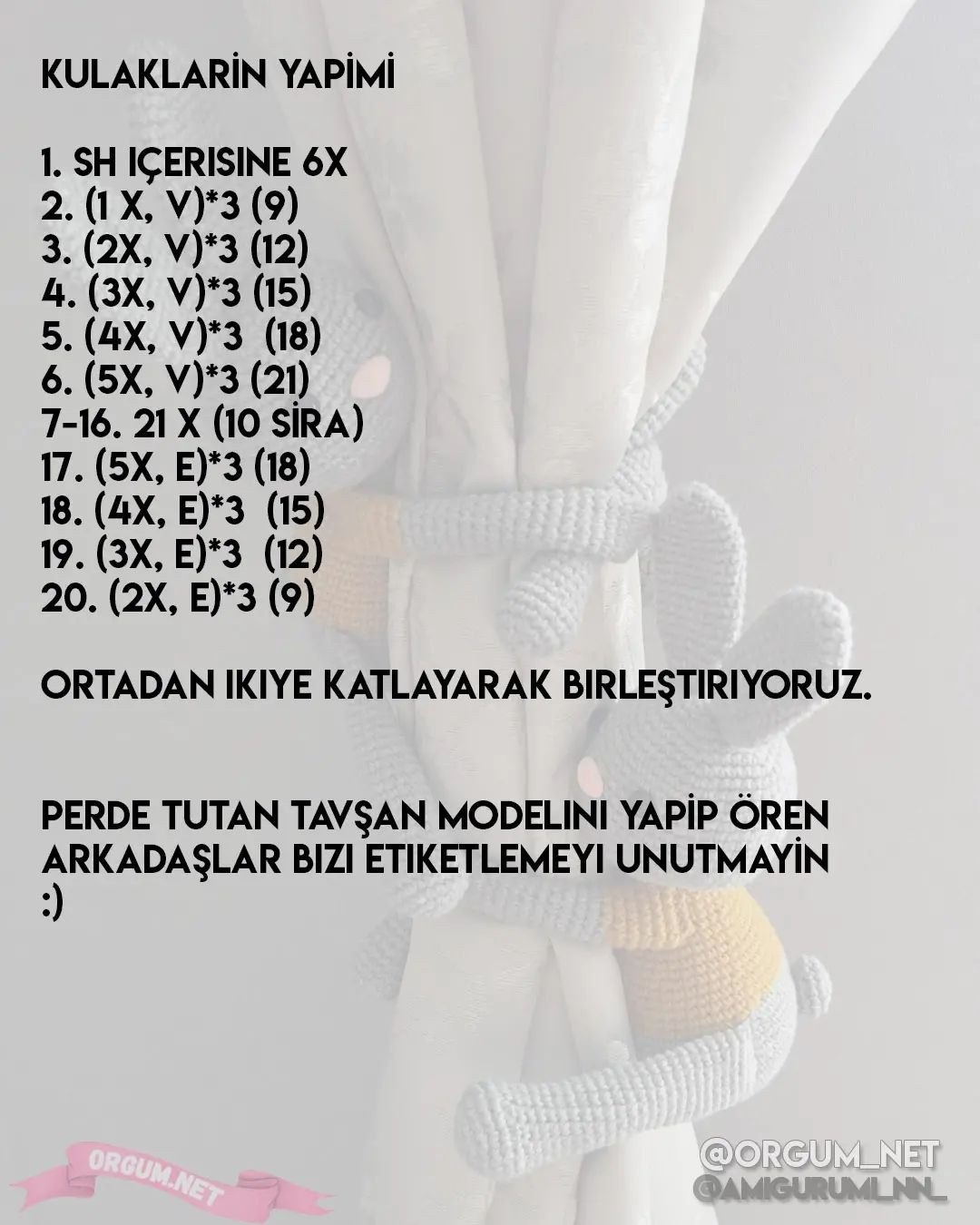 Tasarım Şeması: Perdeyi Tutan Sevimli Tavşanlar