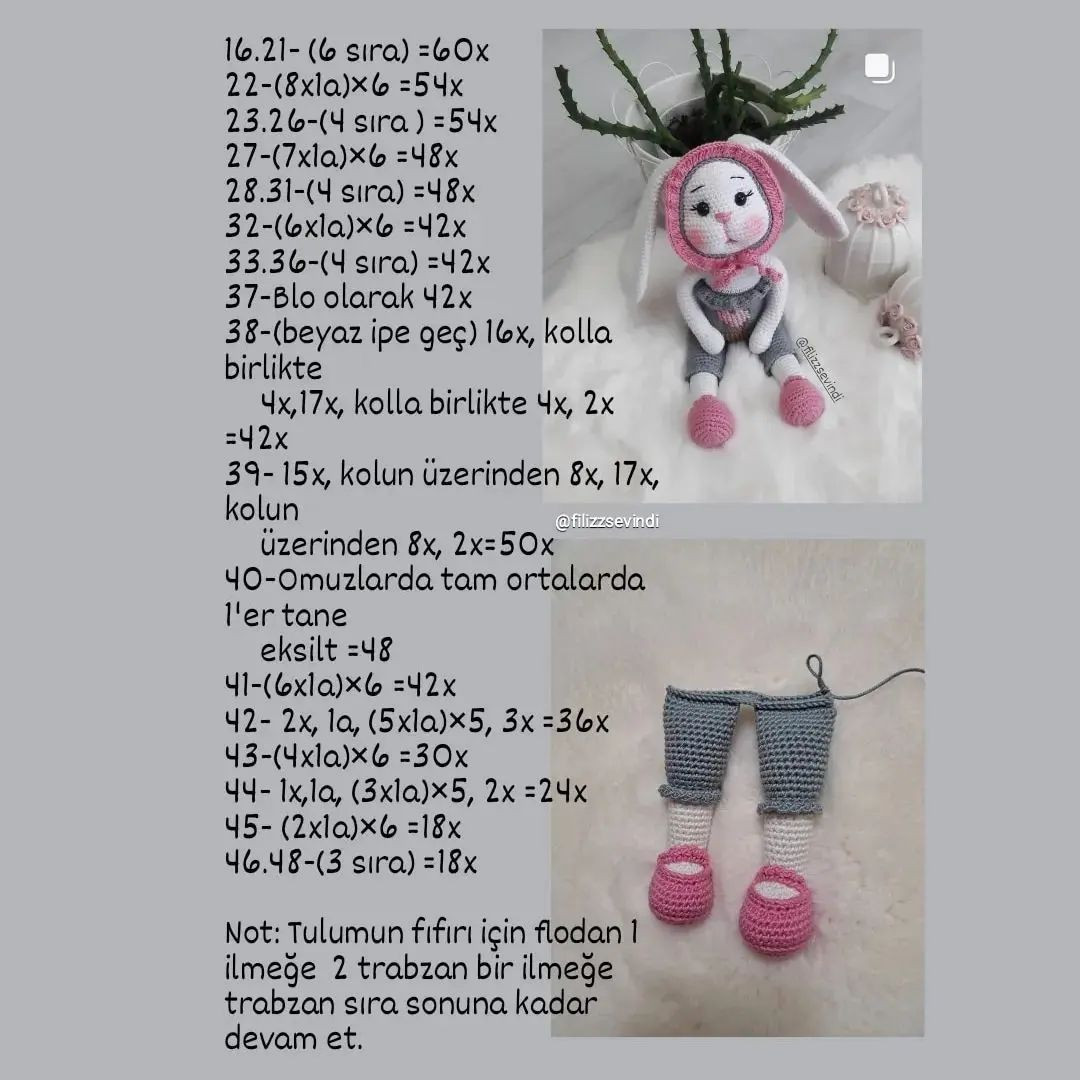 Tavşan Amigurumi Gövde Şeması