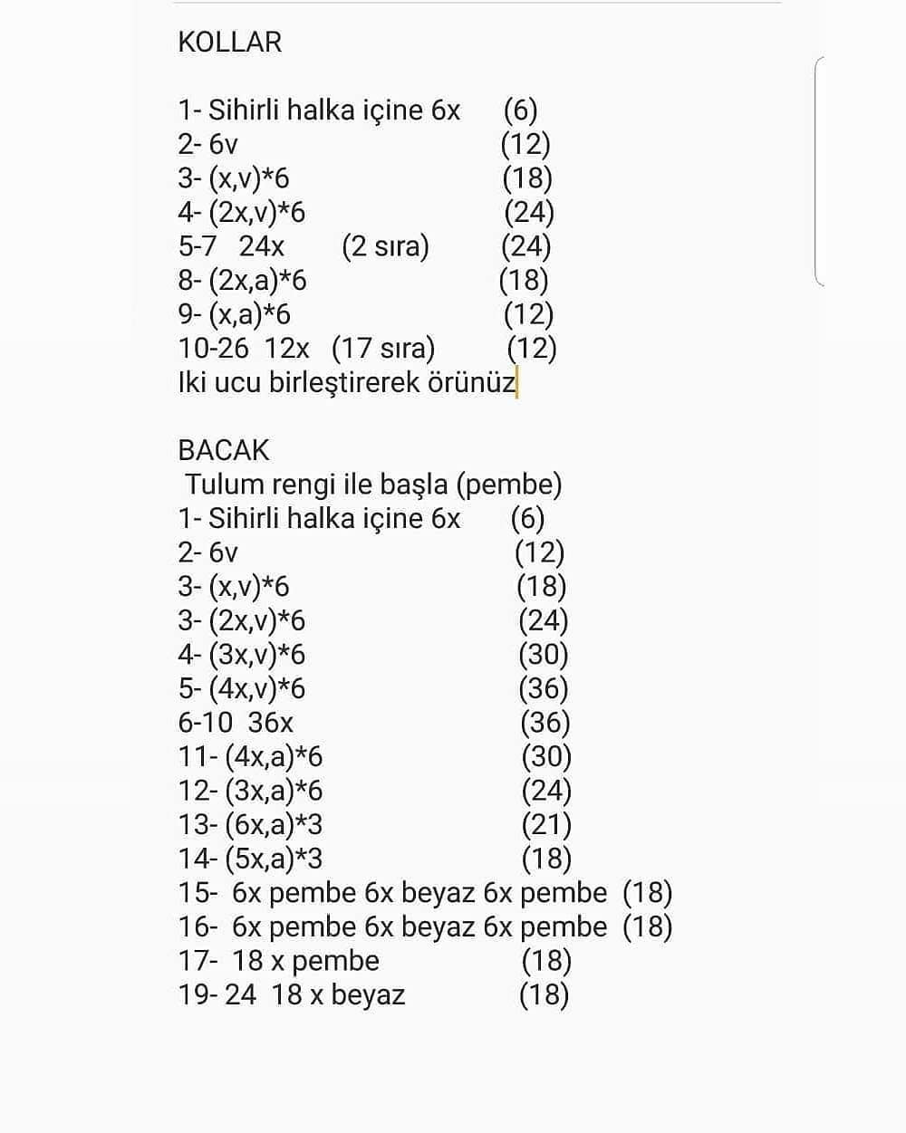 Tavşan Amigurumi Tığ İşi Tarifi Tarif Sahibi