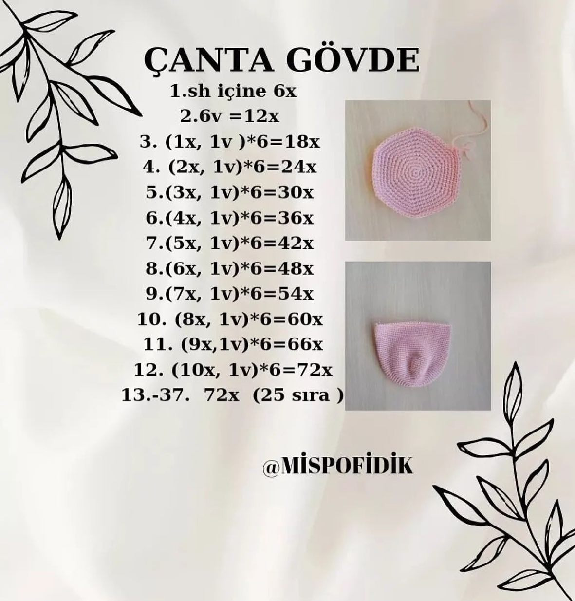 Tavşan Çanta Örgü Şeması