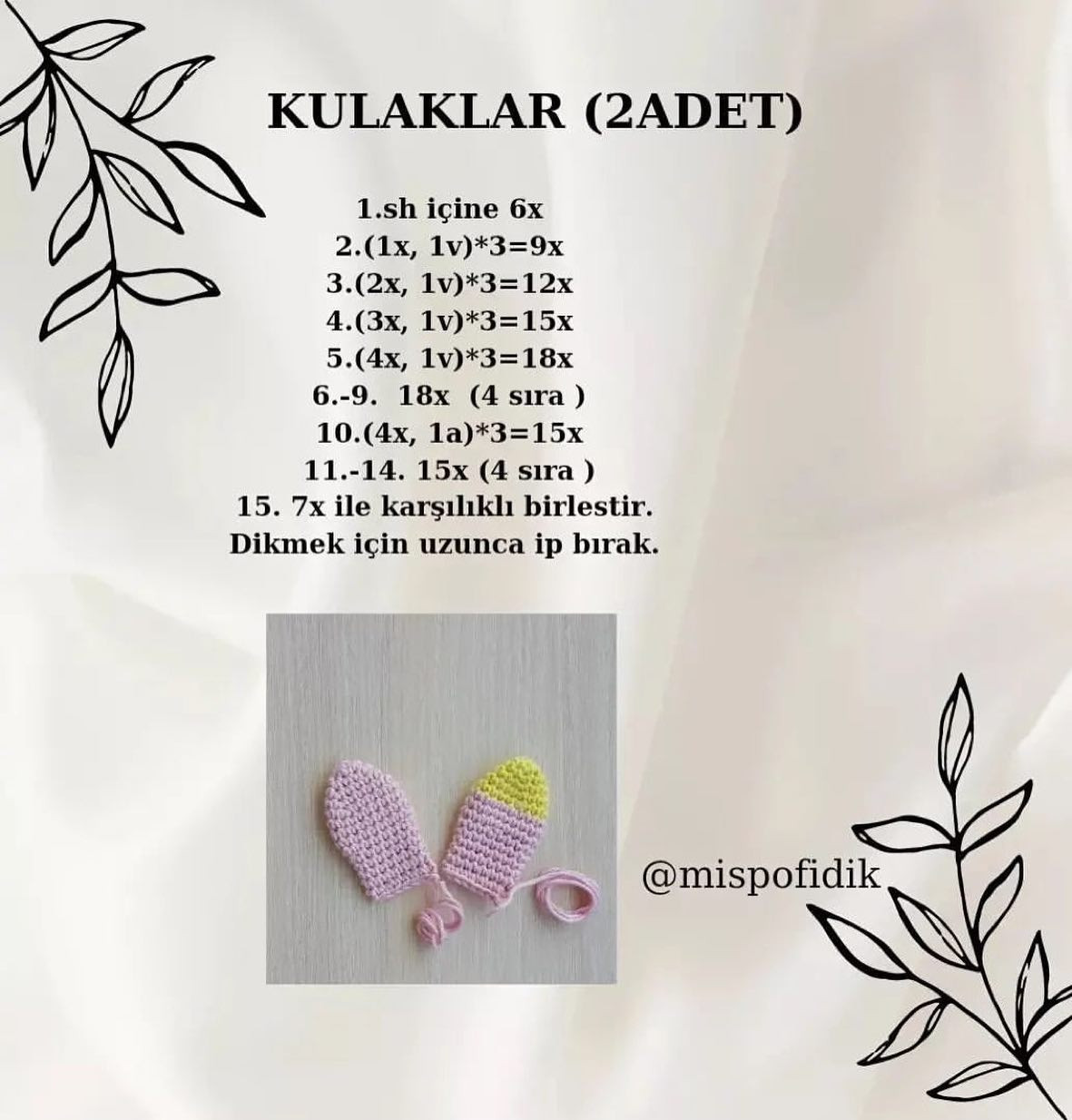 Tavşan Çanta Örgü Şeması