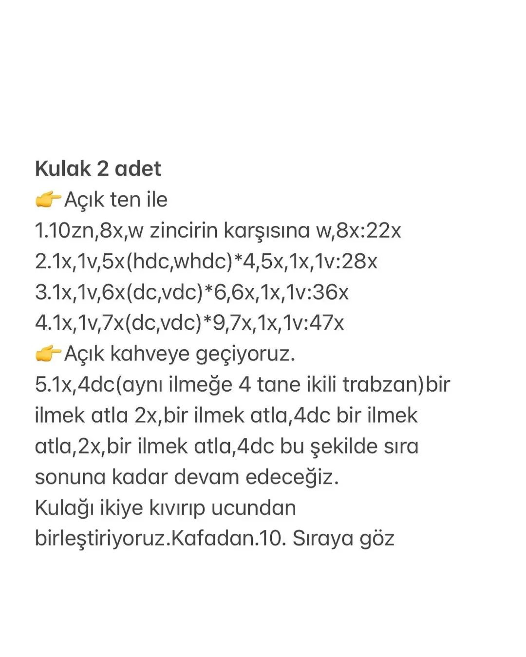 Tavşan Çıngırak Tığ İşi Şeması