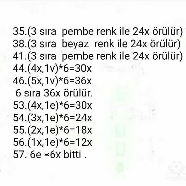 Tavşan Çıngırak ve Sepet Tığ İşi Tarifi