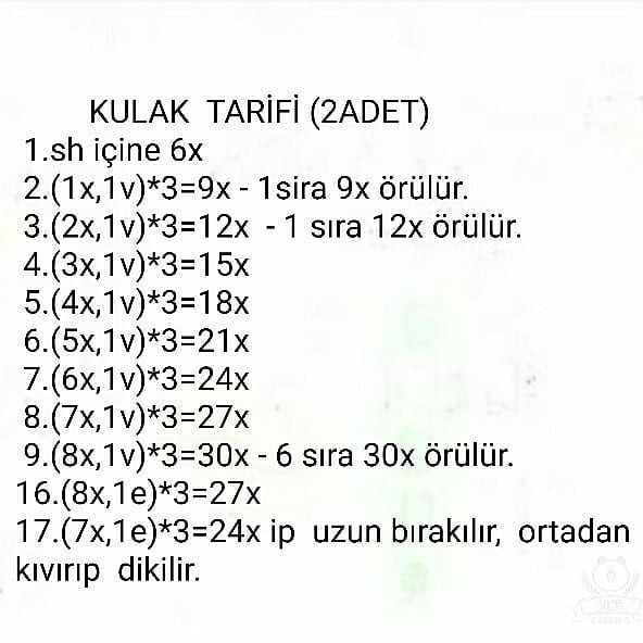 Tavşan Çıngırak ve Sepet Tığ İşi Tarifi