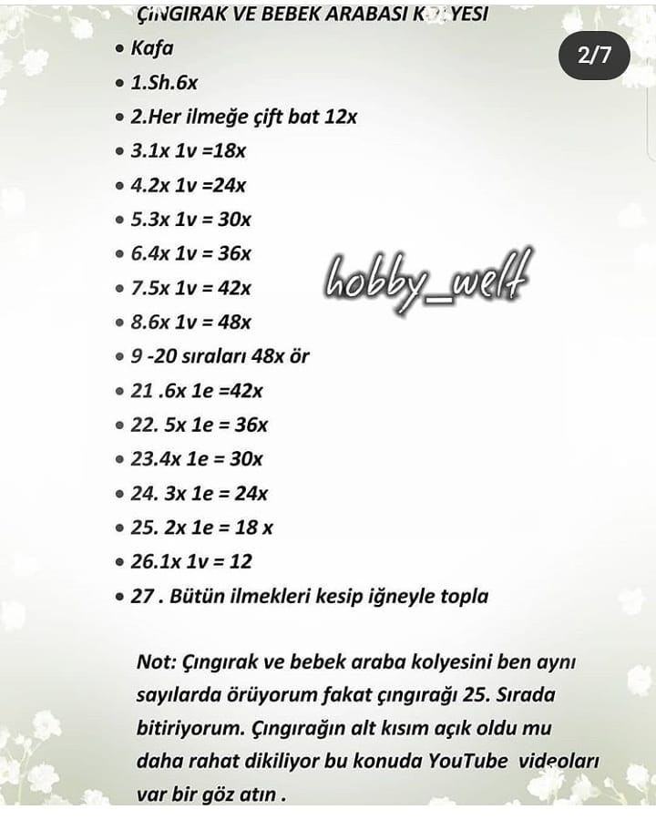 Tavşanlı Bebek Oyuncak Seti Şeması