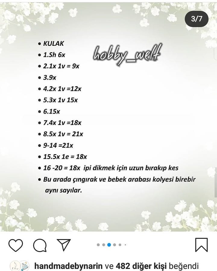 Tavşanlı Bebek Oyuncak Seti Şeması