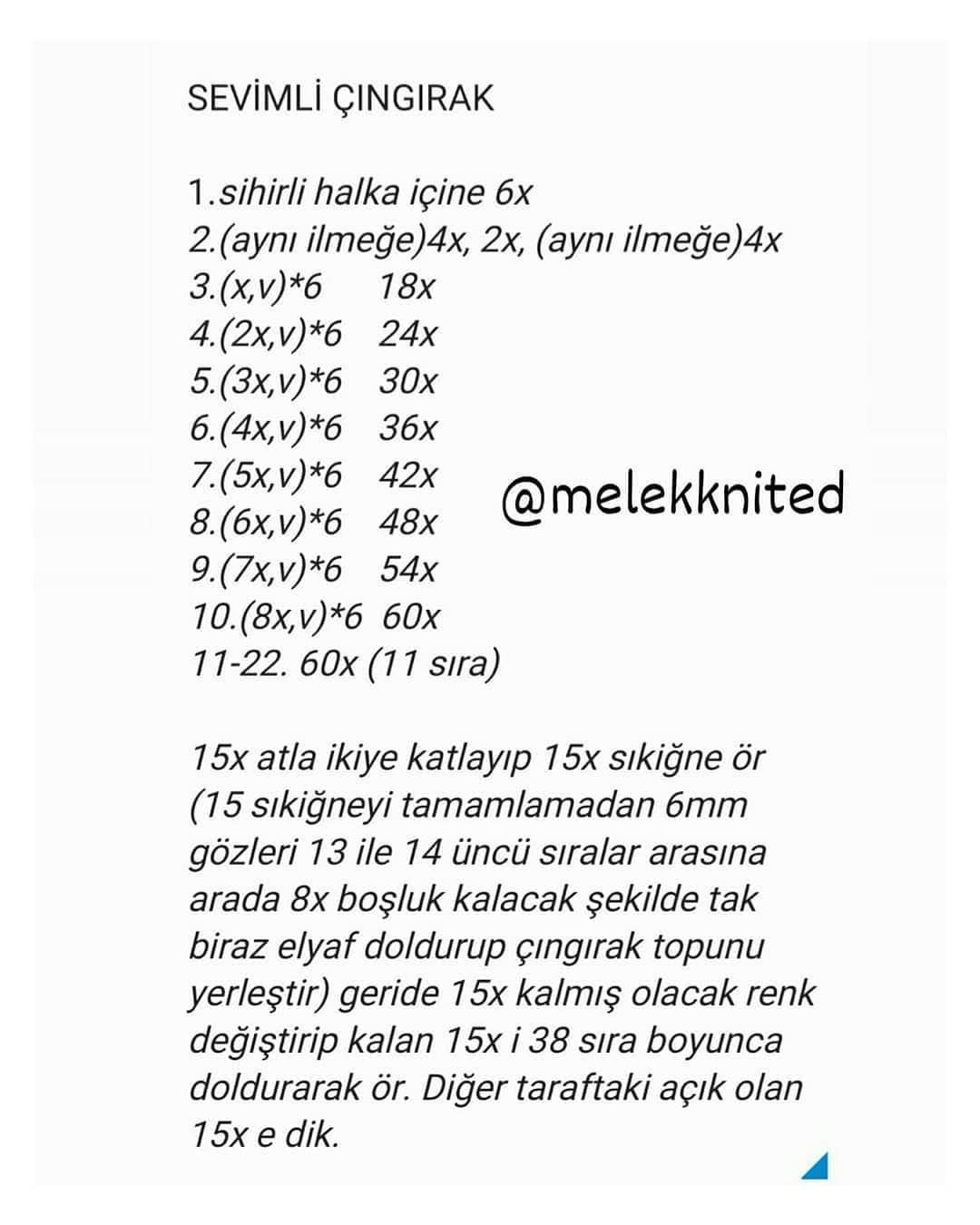 Tıbbi oyuncak ayı amigurumi şemamız