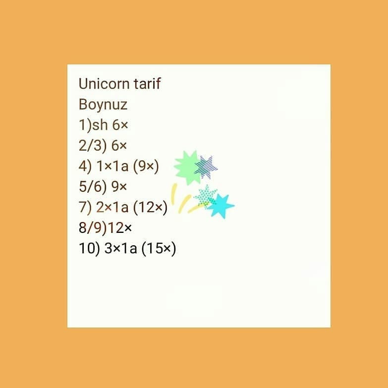 Tıbbi Unicorn Amigurumi Şeması