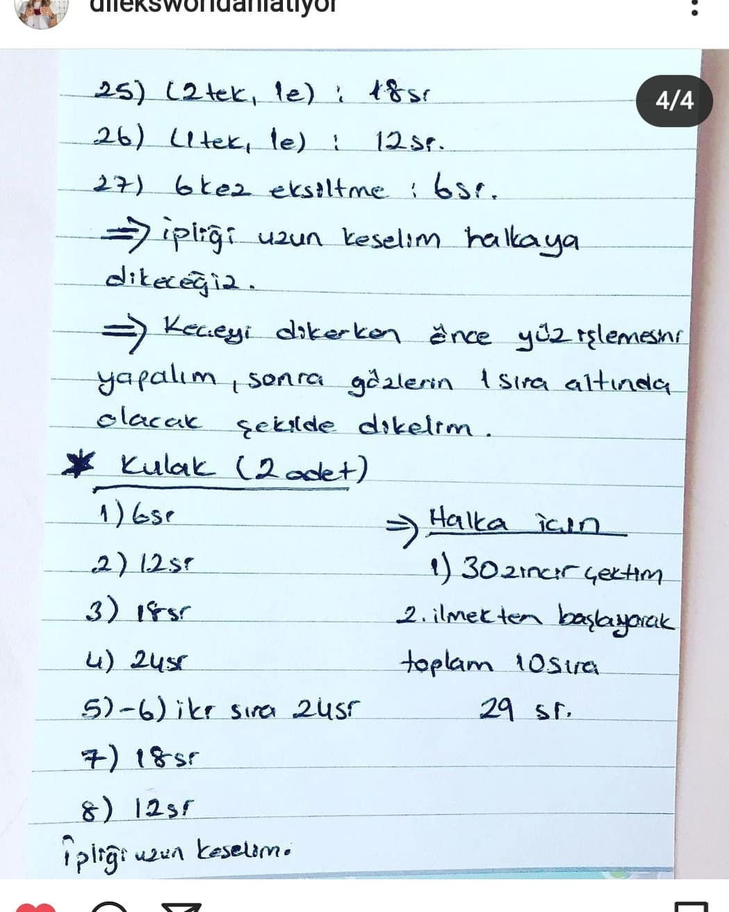 Tığ işi ayı ve çıngırak şeması