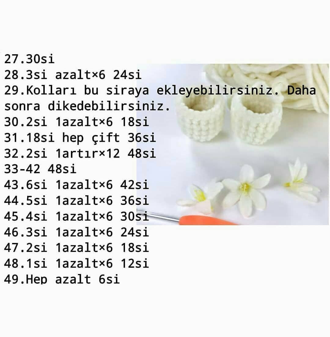 Tığ İşi Ayıcık Şeması Herkese mutlu geceler💕