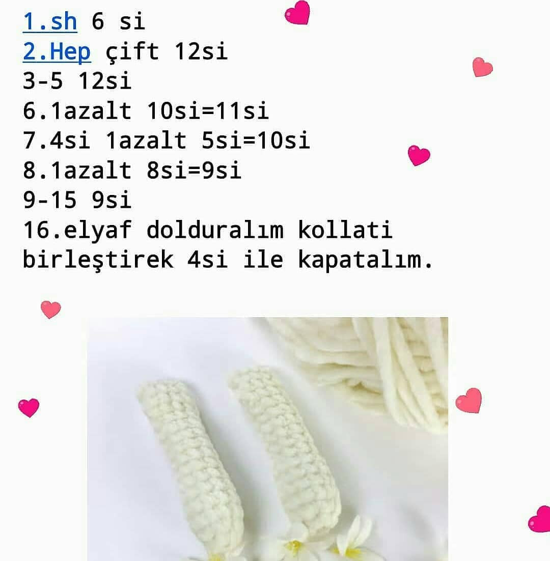 Tığ İşi Ayıcık Şeması Herkese mutlu geceler💕