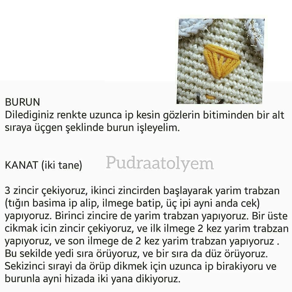 Tığ işi baykuş şeması