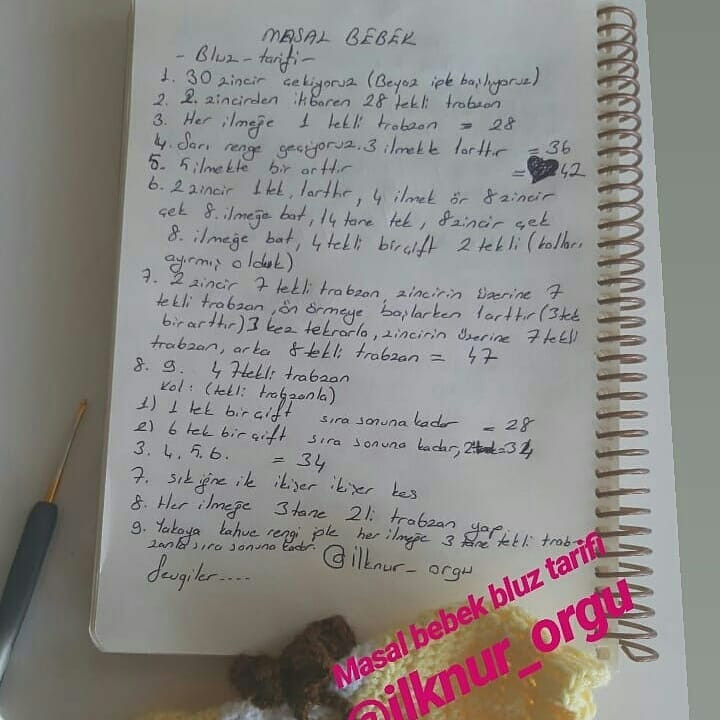 Tığ işi Bebek Şeması Günaydın masal bebek tarifi ile geldim