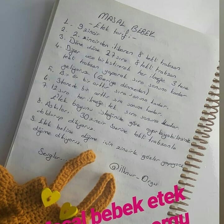 Tığ işi Bebek Şeması Günaydın masal bebek tarifi ile geldim
