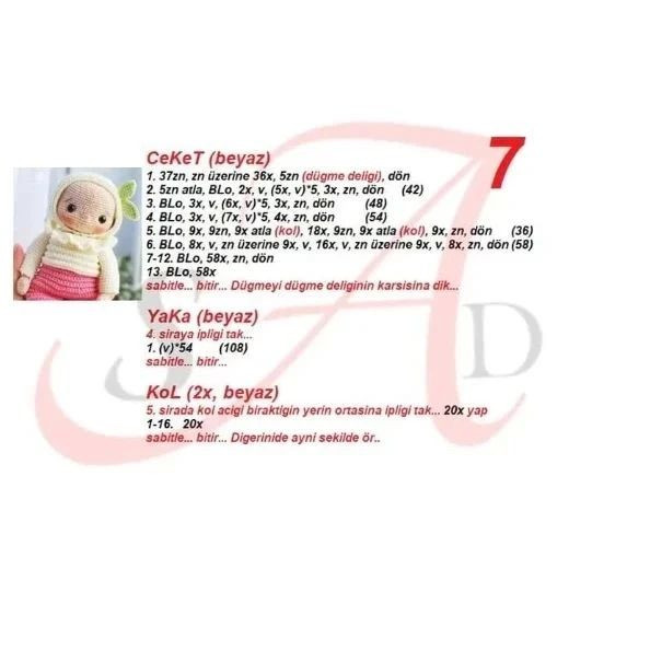 Tığ İşi Bebek Şeması KIYAFET TARİFİ HİKAYEMDE'dir