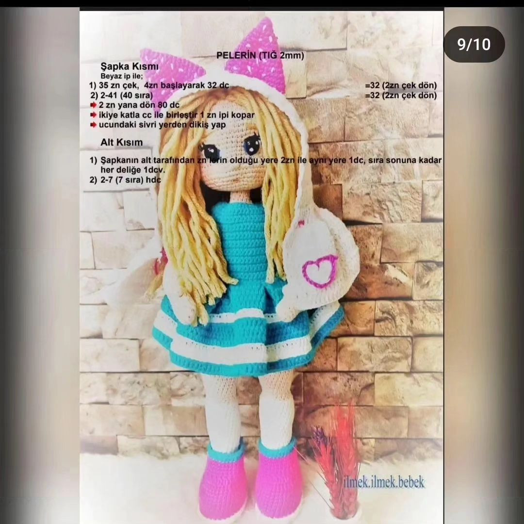 Tığ İşi Bebek Şeması: Ücretsiz Kıyafetli