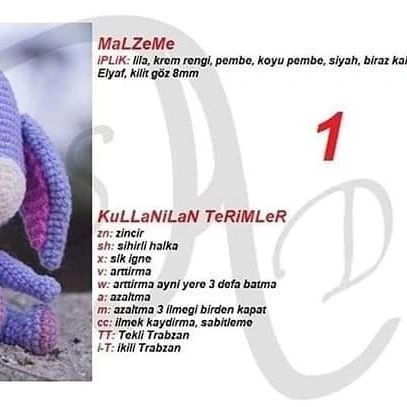Tığ işi Eeyore Amigurumi Şeması