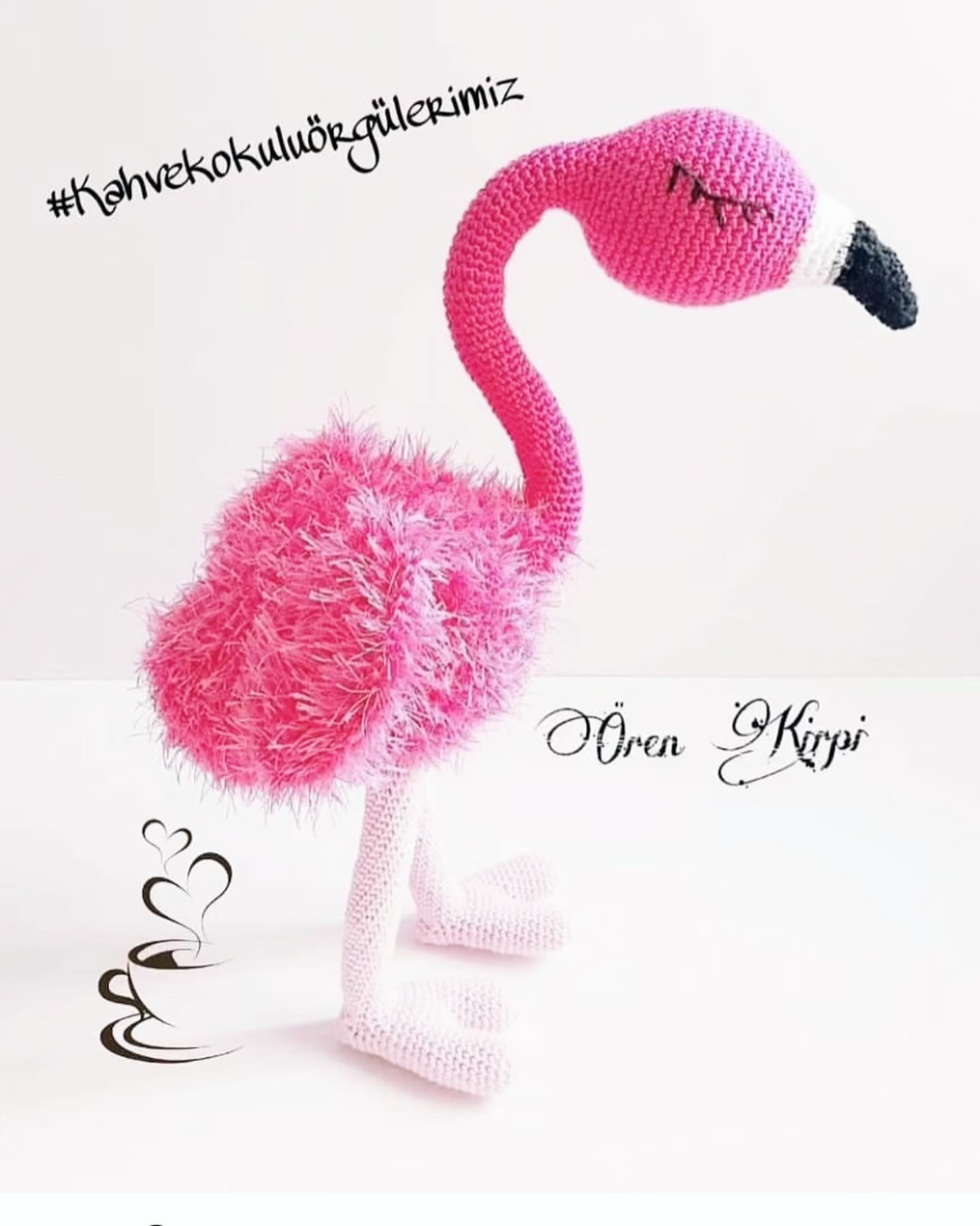 Tığ işi Flamingo Şeması