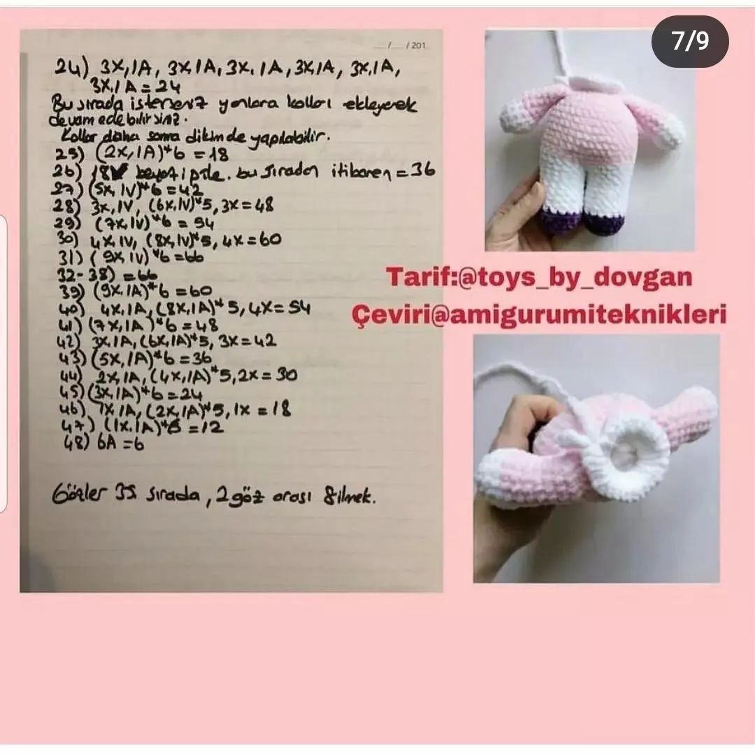 Tığ İşi Hello Kitty Şeması