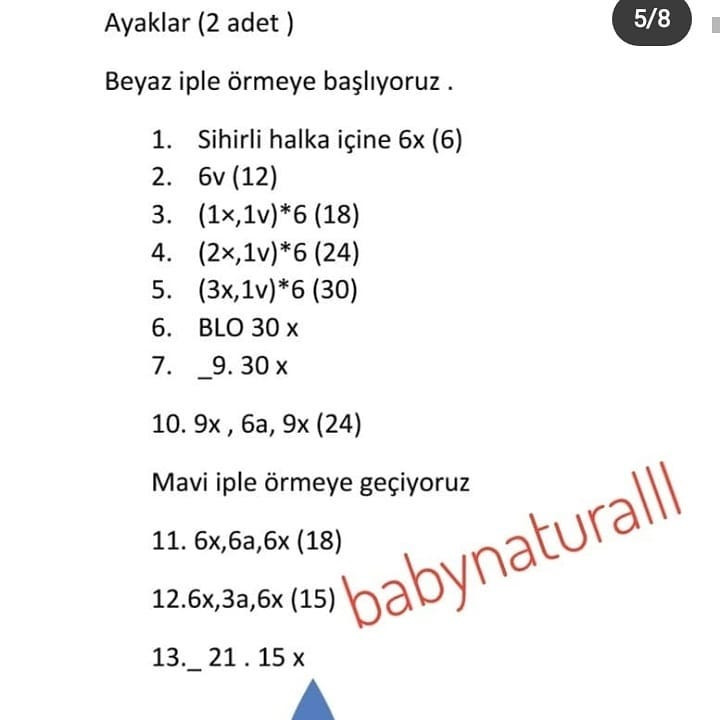 Tığ işi Köpek Bebek Şeması