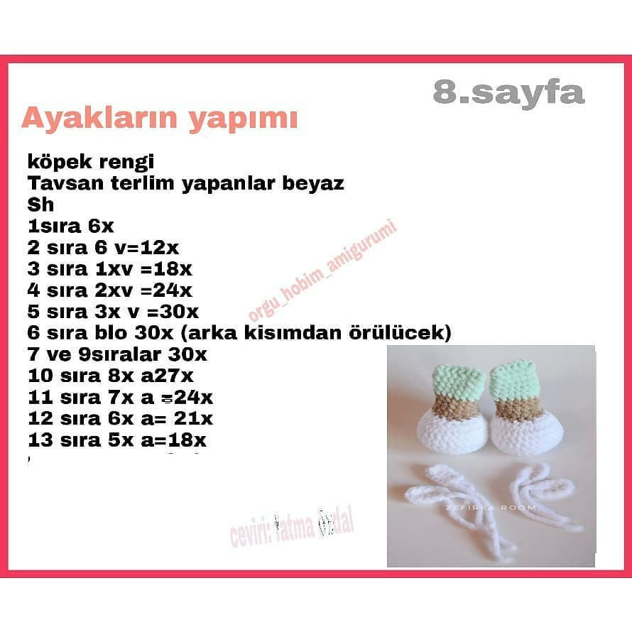 Tığ İşi Köpek ve Yavrusu Şeması