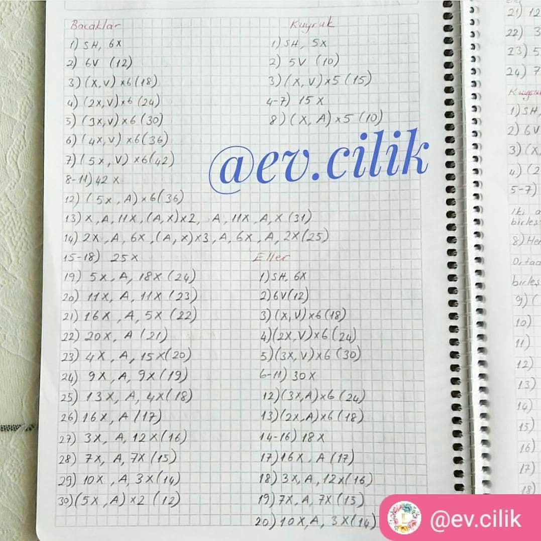 Tığ işi Lavanta Ayıcık Şeması