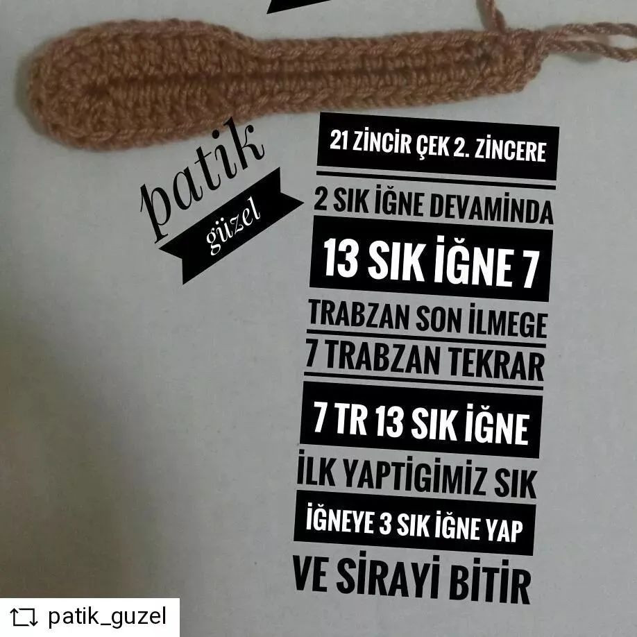 Tığ işi patik modeli
