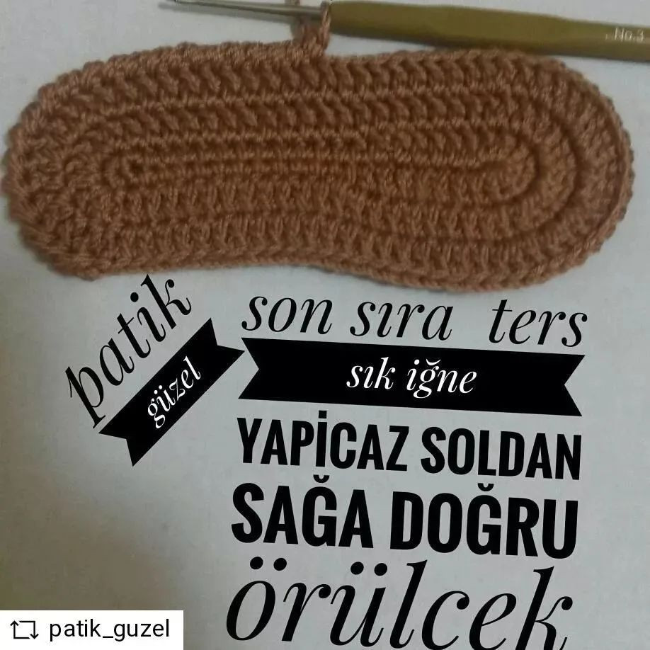 Tığ işi patik modeli