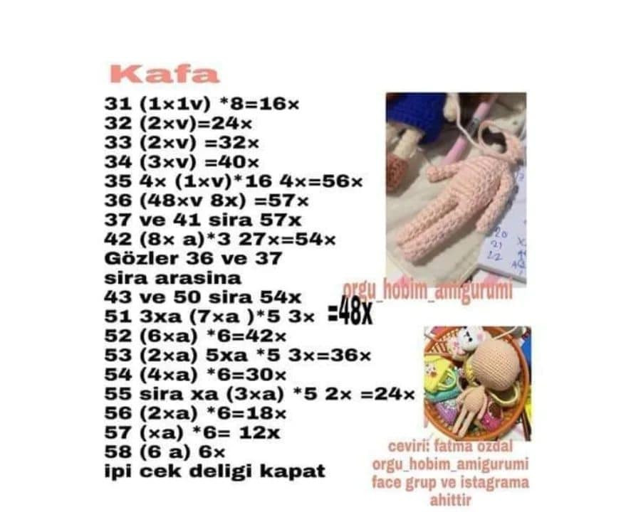 Tığ İşi Prenses Bebekler Şeması