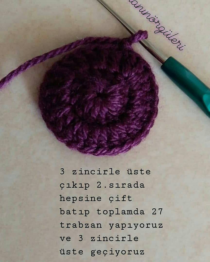 Tığ işi puantiyeli terlik modeli