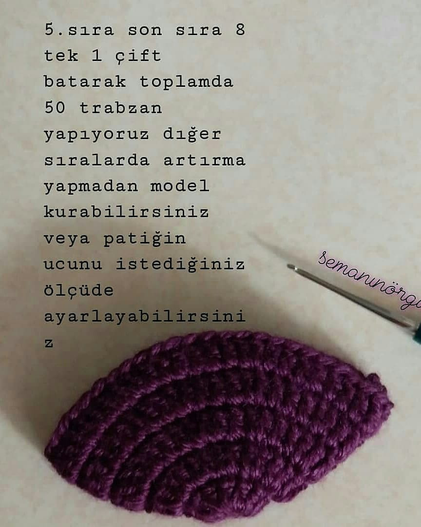 Tığ işi puantiyeli terlik modeli