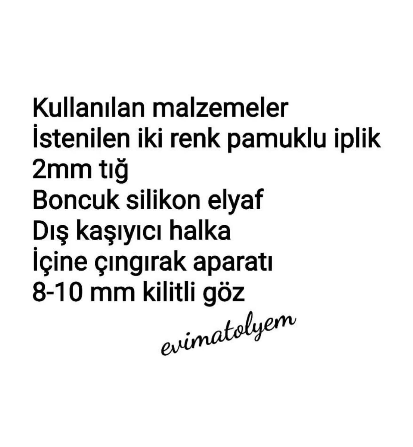 Tığ işi şeması: Kullanılan kısaltmalar ve anlamları