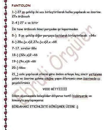 Tığ İşi Sevimli Ayıcık Şeması