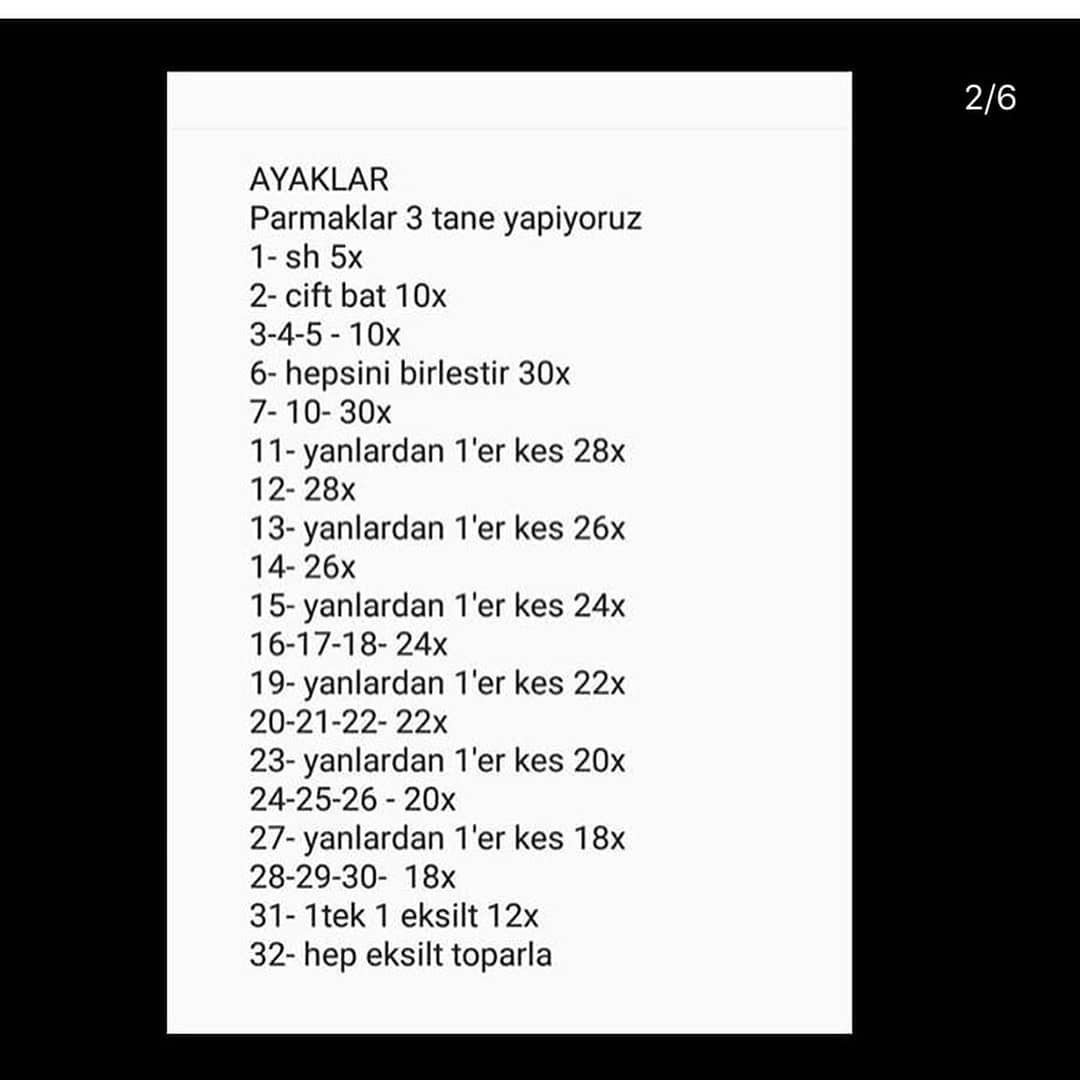 Tığ İşi Sevimli Dinozor Yapımı Sonuncu bölüm