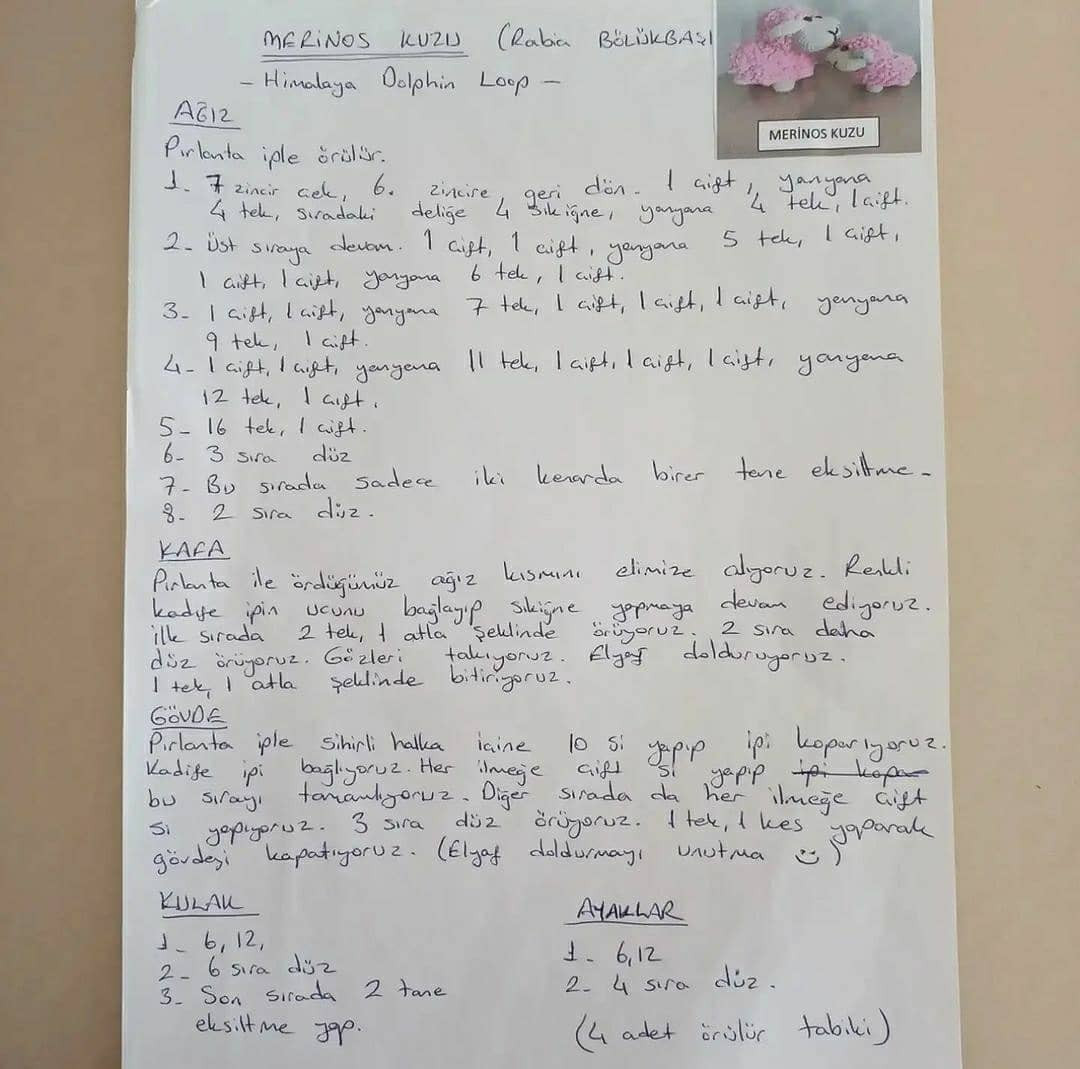 Tığ İşi Sevimli Kuzu Tarifi