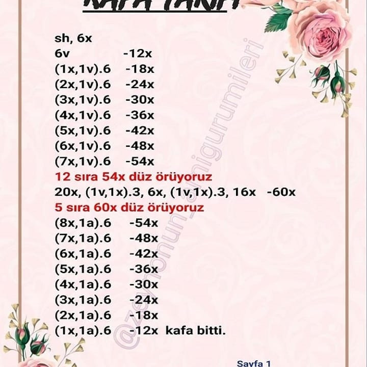 Tığ İşi Şirin Bebek Şeması