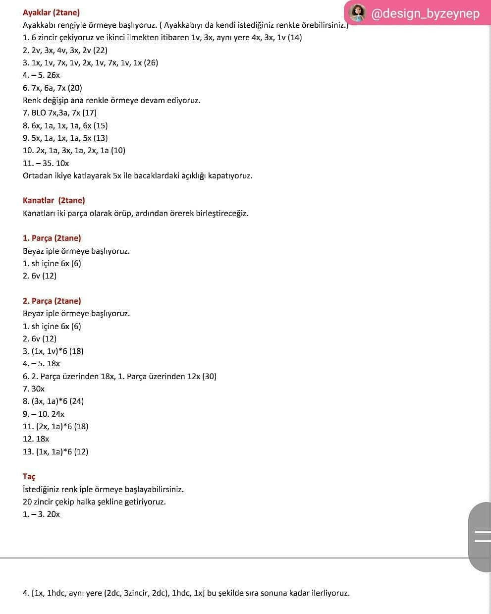 Tığ işi Tavşan Şeması çevirisi