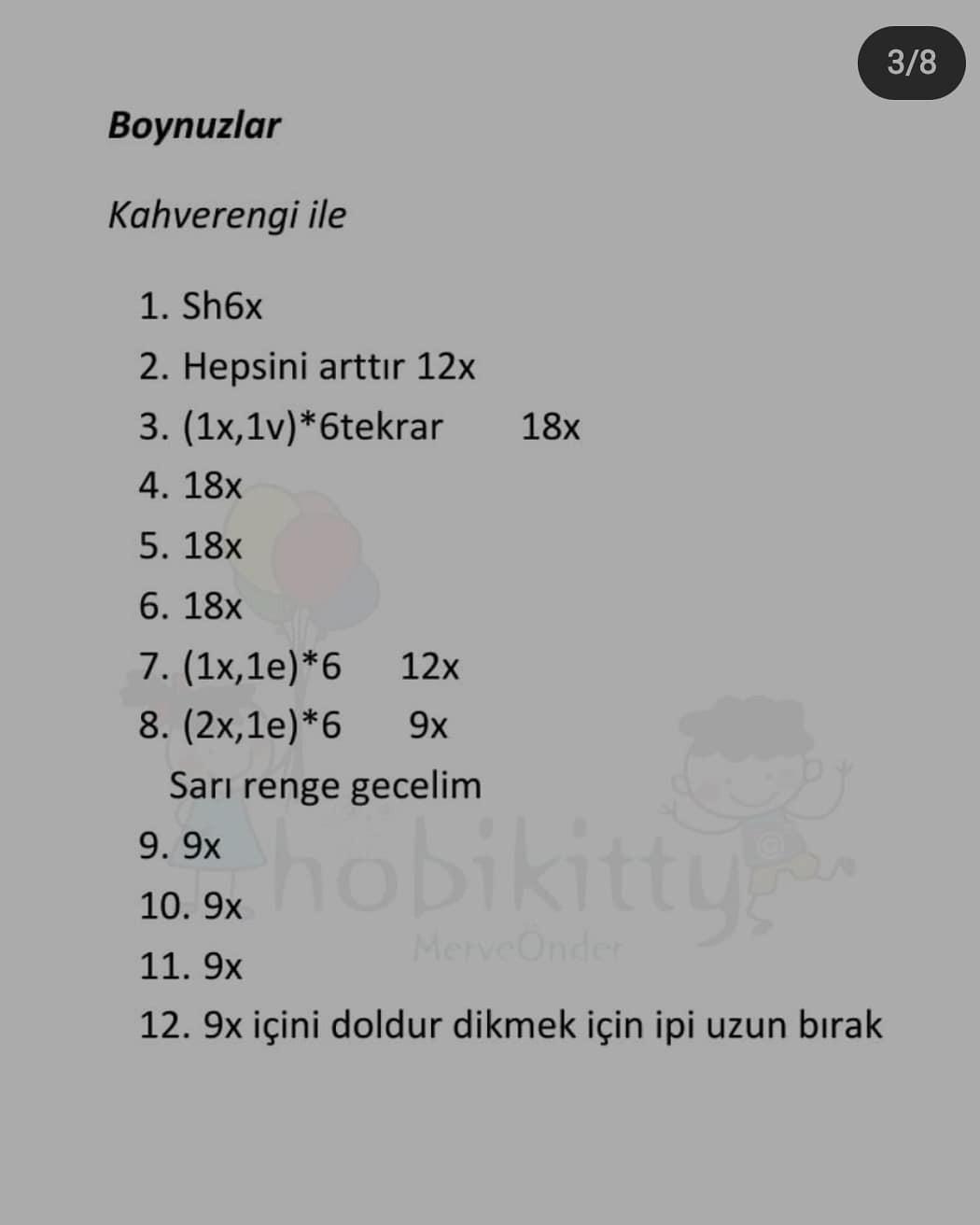 Tığ İşi Zürafa Bebek Halkası Tarifi
