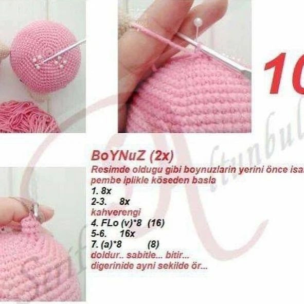 Tırnaklı Zürafa Amigurumi Şeması