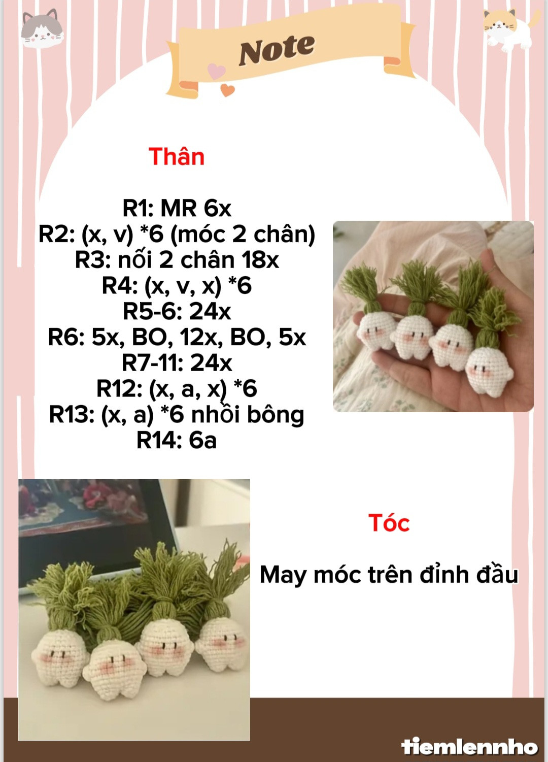Tổng hợp chart móc mini: cá, ếch heo, bạch tuộc, thỏ