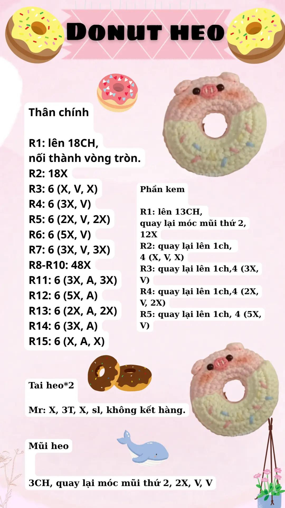 túi đựng hình nấm, donut heo, fish (cá)