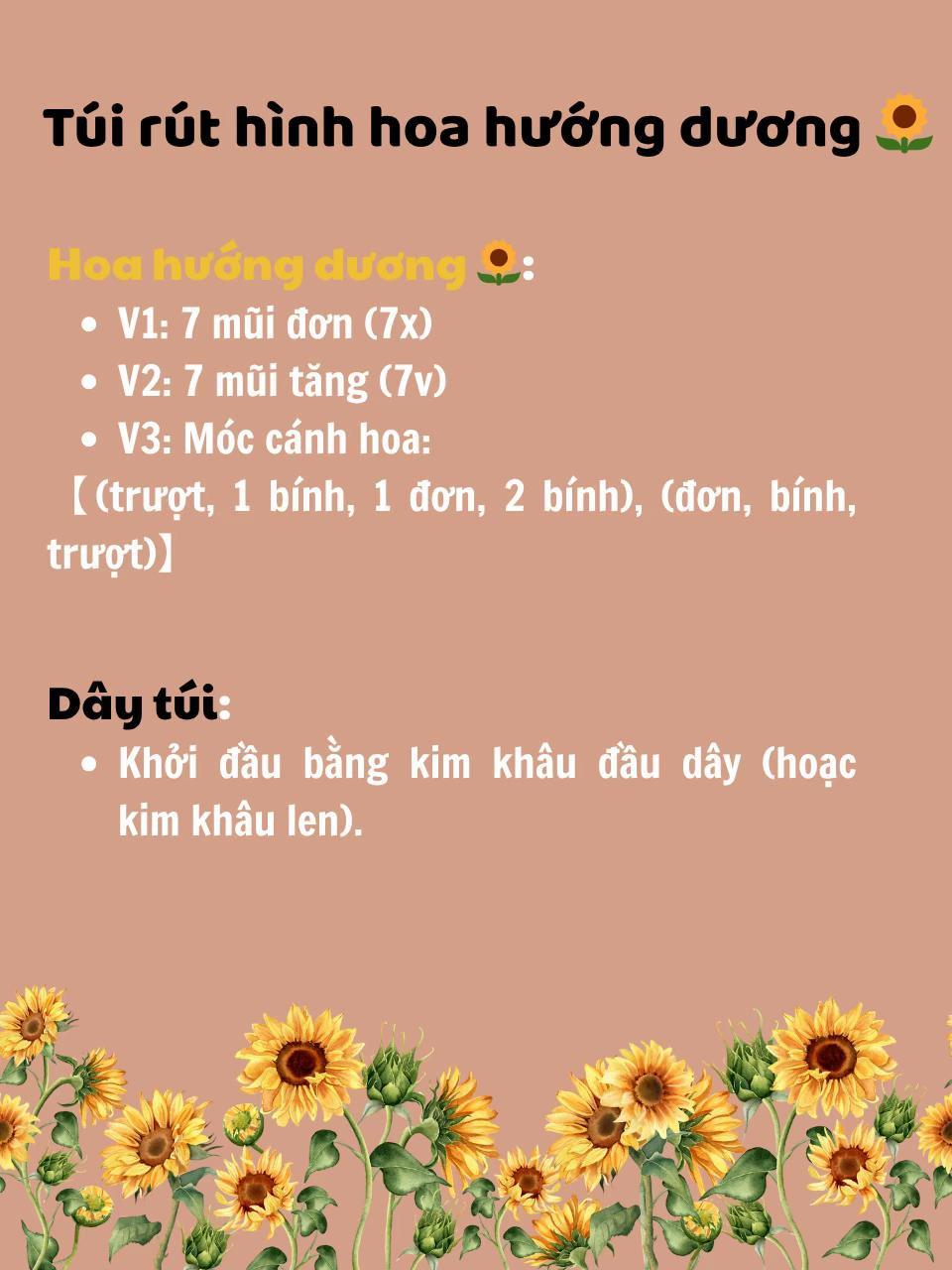 túi rút hình hoa hướng dương